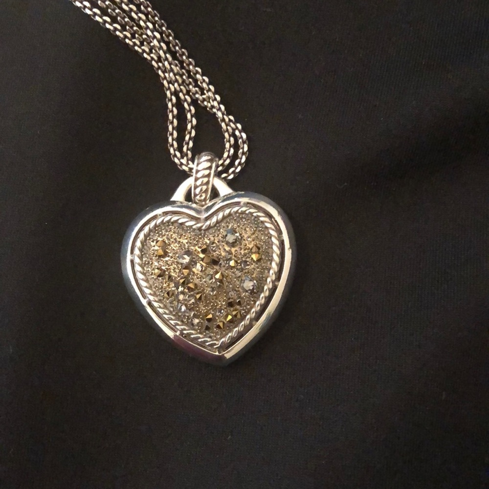 Brighton Locket Crystal Medley Silver Heart Locket